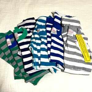 SET OF FIVE. Hannah Andersson organic cotton long john pajama sets